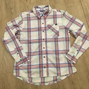 L.L. Bean Plaid Button Down Shirt Size XS